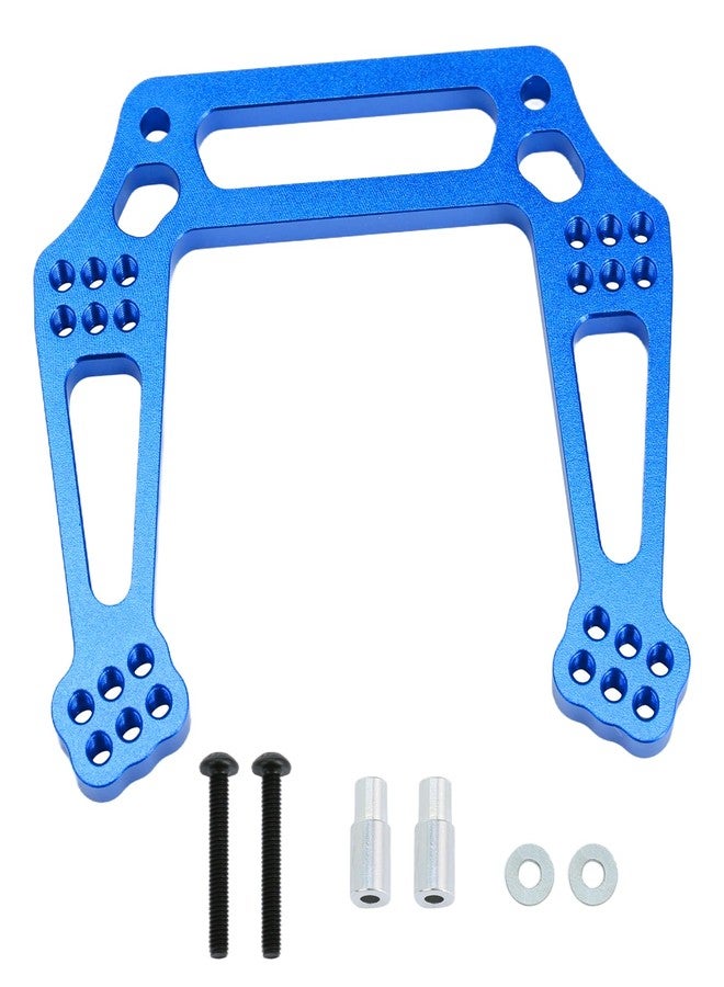 POLANTA Aluminum Alloy Front Shock Tower Upgrade Part Compatible with Slash 2wd Rustler Bandit Stampede, Replace 3639 (Blue) - Image 2